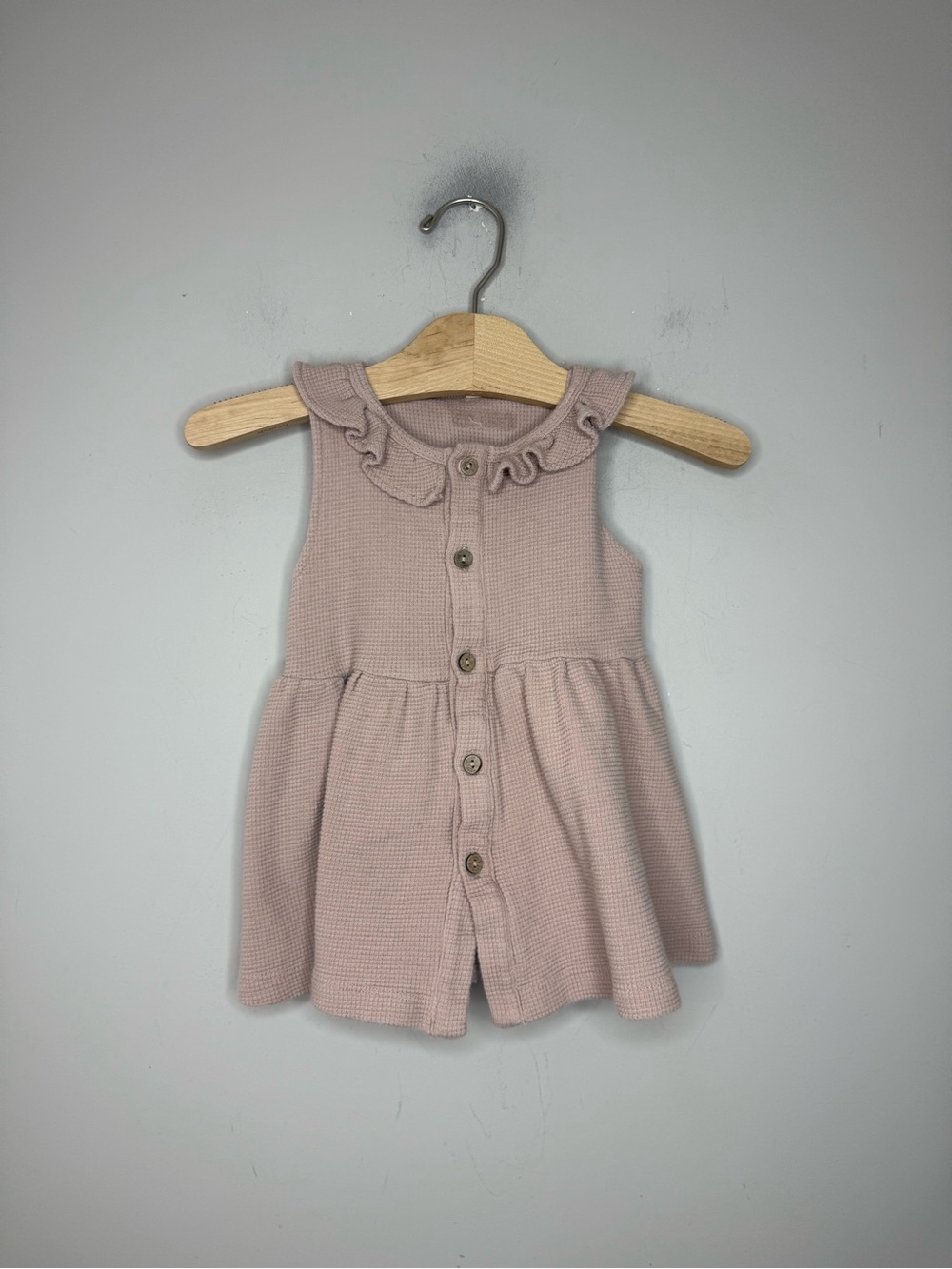 $23 ADD ON quincy mae pink waffle dress ruffle 18-24M zara janie and jack h&m